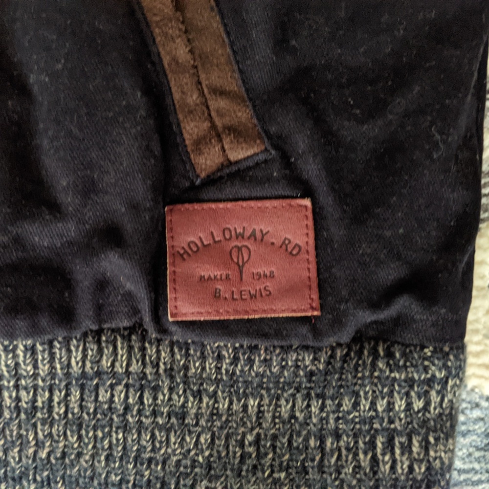 River Island Men's M Sweater/Bomber Jacket - Navy - Picture 3 of 9